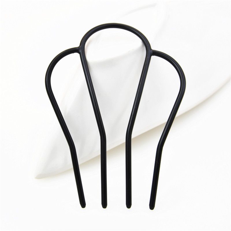 5 Piece Metal Hair Side Combs Hair Fork Clip Teeth Hair Pin Stick for Updo Bun, U Shape for Vintage Hairstyle Hair Accessories — image 3