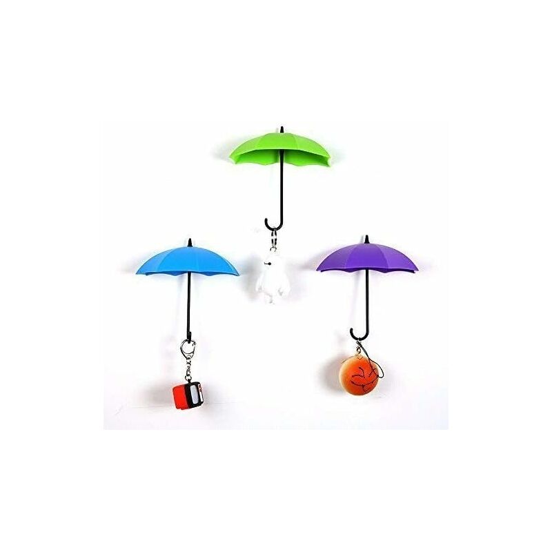 Pieces Self Adhesive Wall Key Holder Clothes Hook Rack Umbrella Stand Decorative Accessories Home Decor Accents Gift โ image 3