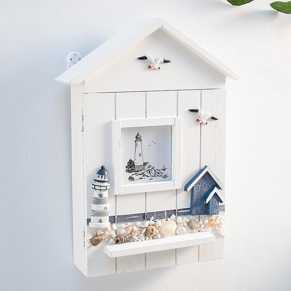 Wood Keys Box Wall Mounted Sundries Holders Practical Convenient Key Holder Storage Box Cabinet โ image 5