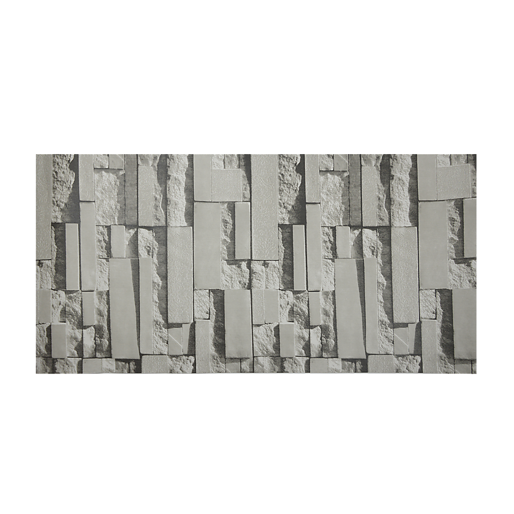 Wallpaper Brick Pattern 3D Textured Non-woven Wall Paper Roll โ image 6