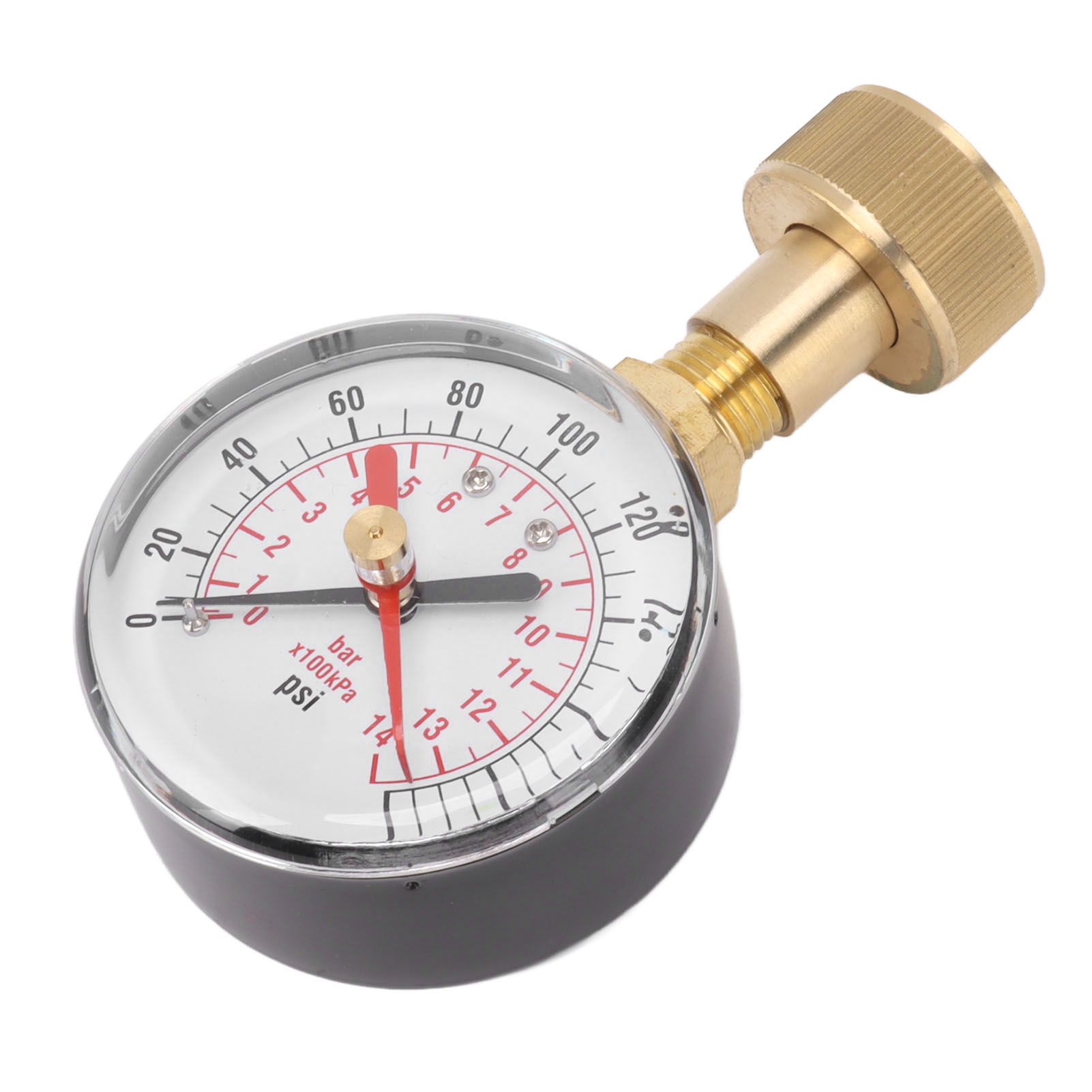 Water Pressure Gauge Aluminum Alloy Iron 0 to 200Psi Universal Water Pressure Test Gauge with 3/4 Female Hose Thread for Replacement — image 5