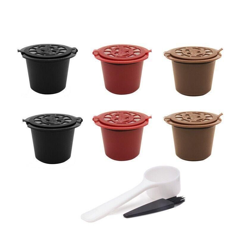 6Pcs For Nespresso Maker Machine Reusable Filter Coffee Capsule Pods — image 2