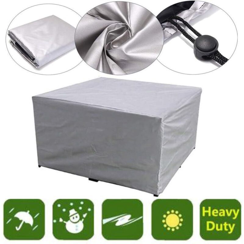 Cover Living Room of Garden Gray, Rectangulaire Tissu Oxford Waterproof Protection of the Snow Anti-86x86x36cm โ image 4