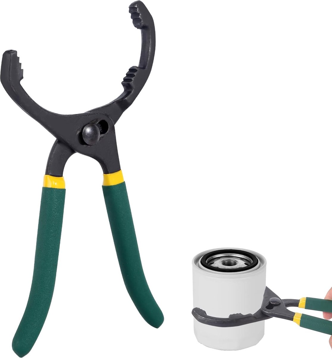Oil Filter Pliers 10" - Oil Filter Pliers - Oil Filter Wrench - Rubber Handle - Self-clamping - Adjustable Tool - With Non-Slip Grip - Adjustable From 55 mm to