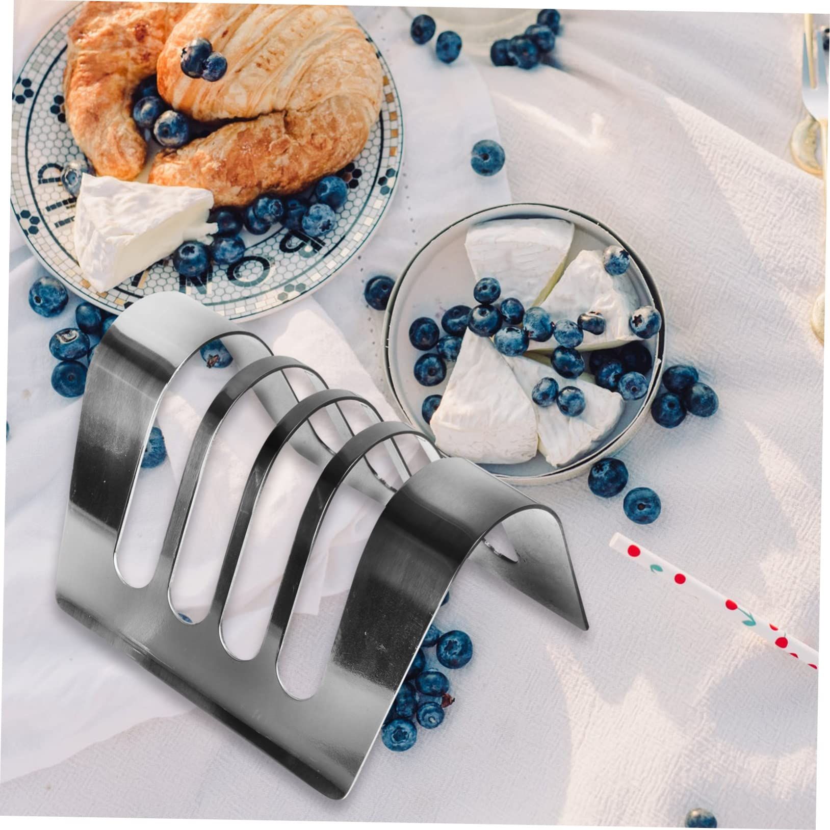 Bread Rack Tableware for Bread Kitchen Supplies Cooling Rack for Sliced-toast Mini Containers Sandwich Rack for Toaster Stainless โ image 2