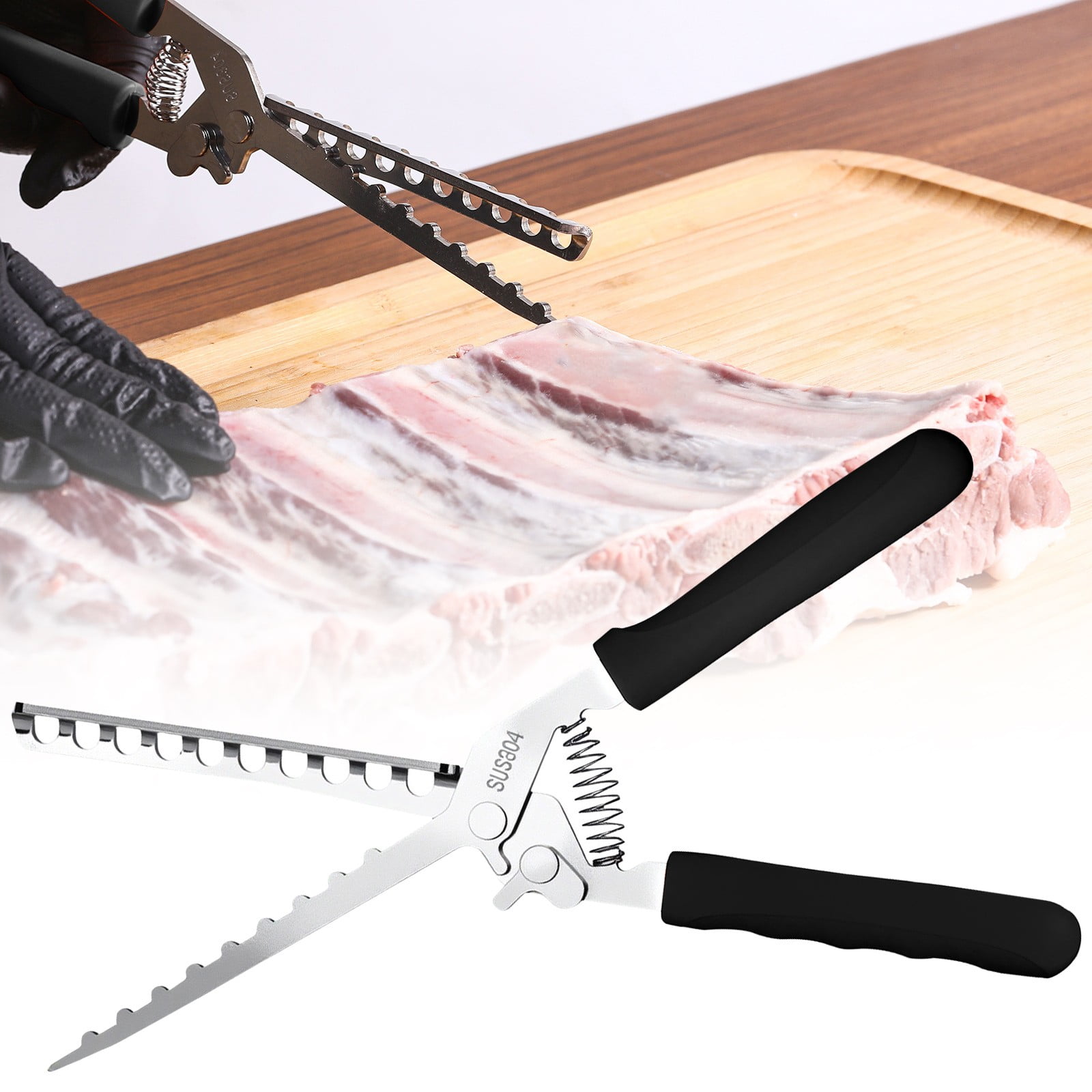 1 Piece Rib Membrane Remover, stainless steel barbecue grilling tool with ergonomic handle and dishwasher safe design, Orange, 11 × 1.5 inches