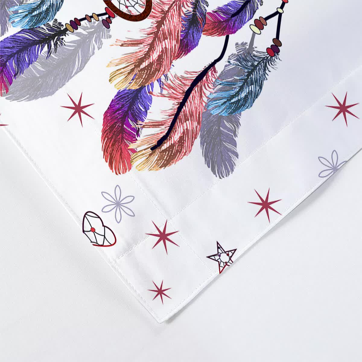 Dream catcher Printed Duvet Cover Set with Matching Pillowcases - white-Double — image 6