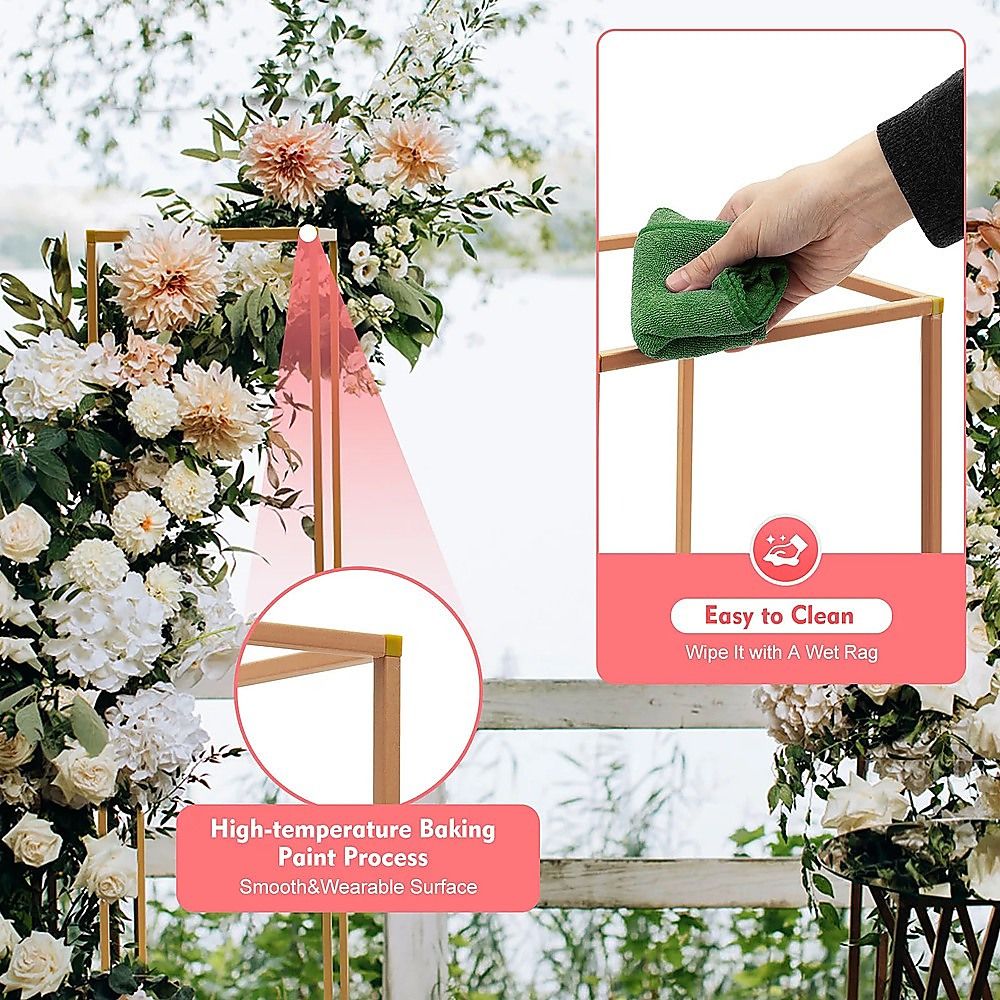 Rose Gold Metal Flower Stand — image 3