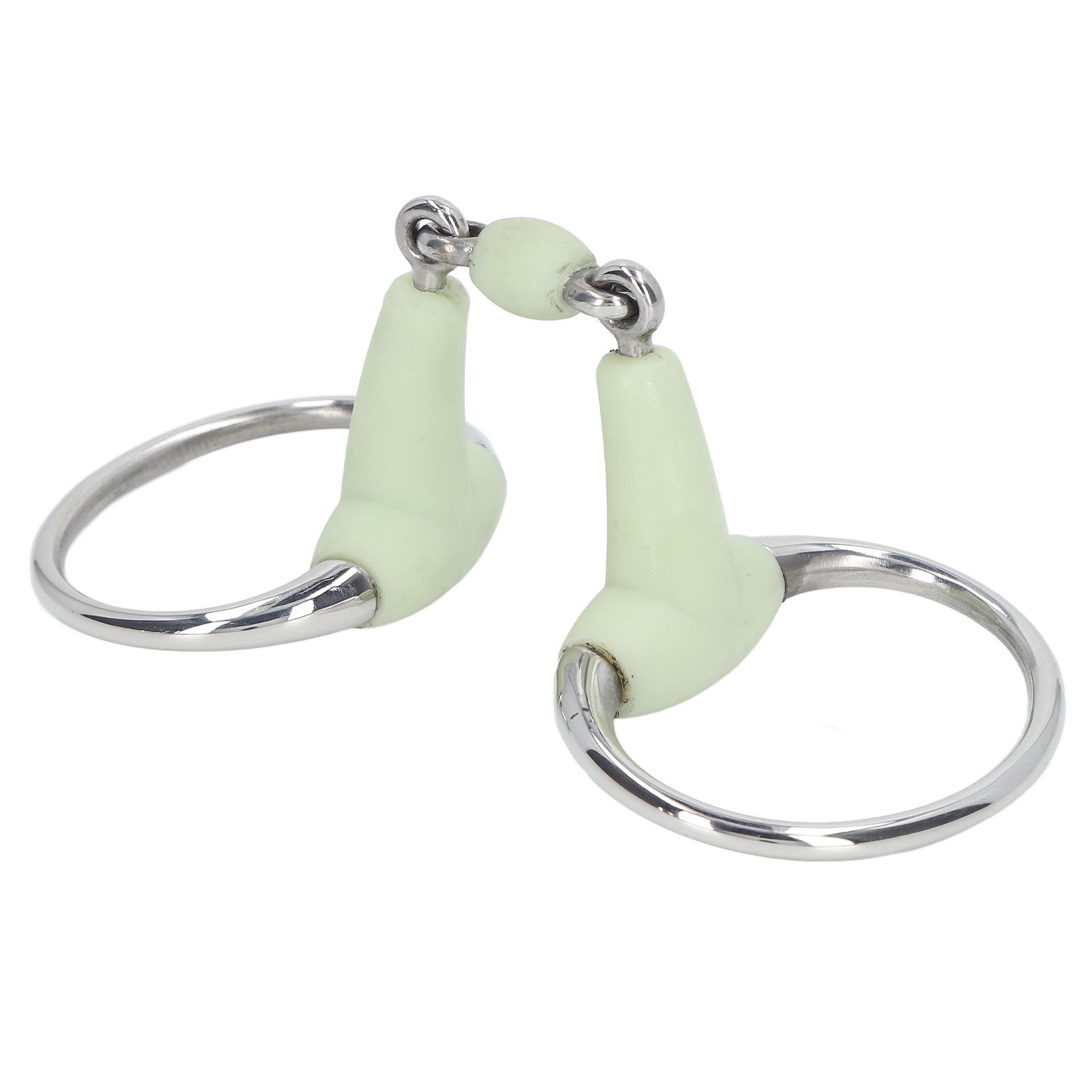 Horse Snaffle Bit Stainless Steel Horse Snaffle Roller Garden Breeding Mouth Bit for 125mm Horse Mouth