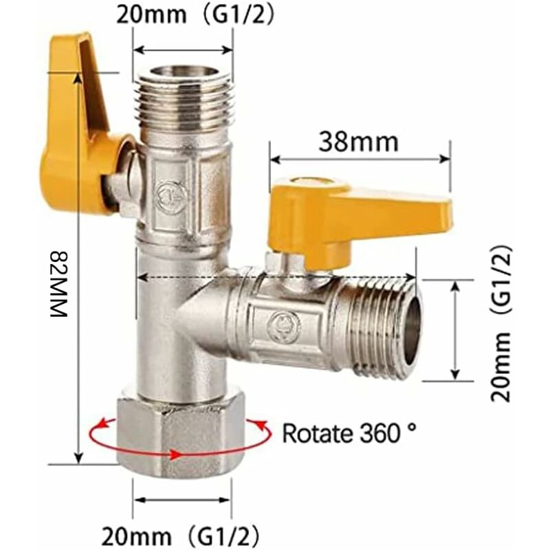 Brass Three Way Shower Valve — image 2