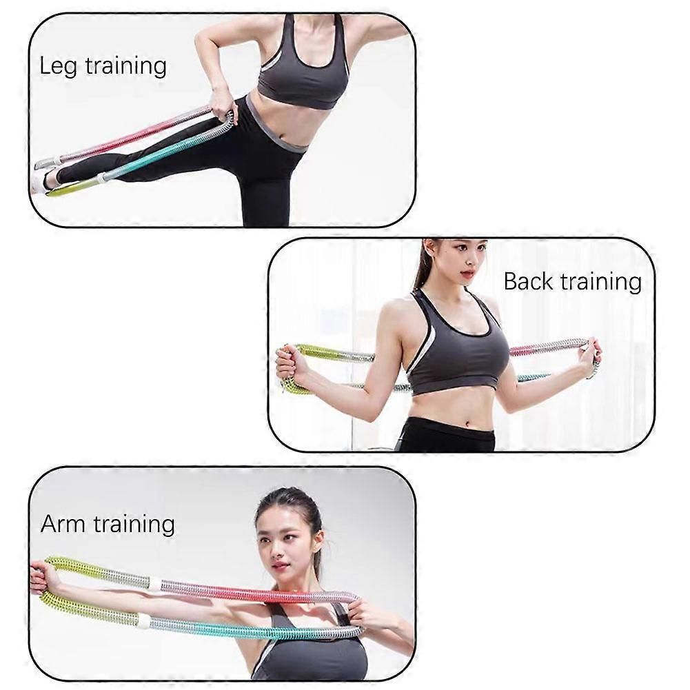 Foldable Weighted PVC Hula Hoop for Kids, Low Impact Sports Training Home Gym Exercise Workout Equipment Violet Pink — image 4