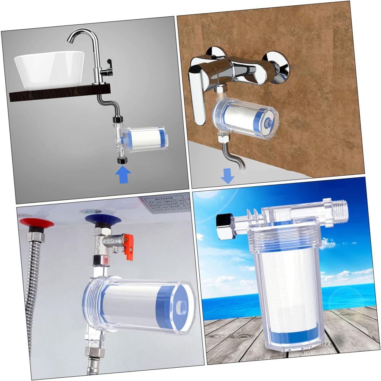 Shower Filter 1 Pc Filter Pp Household Water Purifier Shower Head Softener Shower washing machine Faucet water filter — image 3