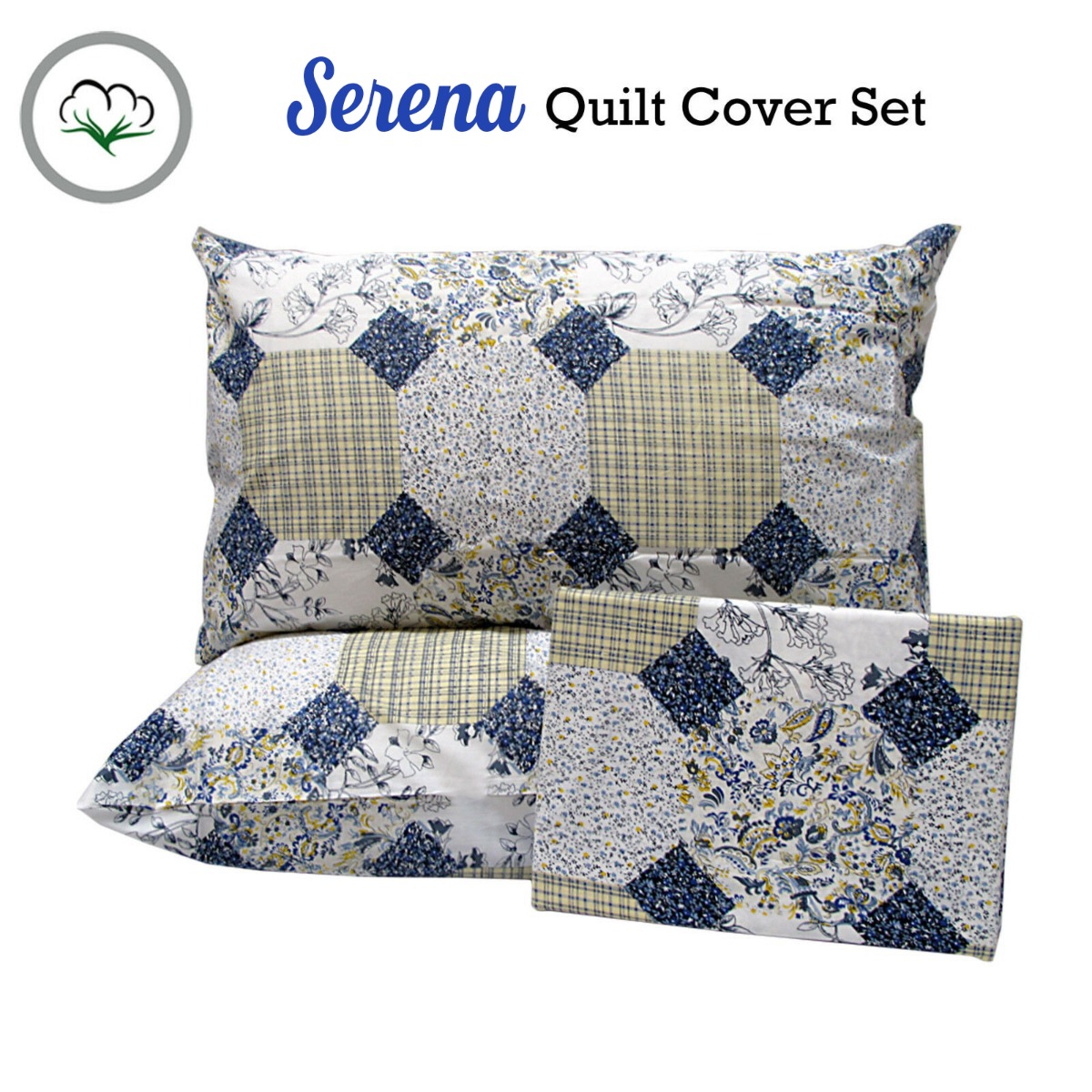 Pure Cotton Serena Quilt Cover Set Queen — image 2