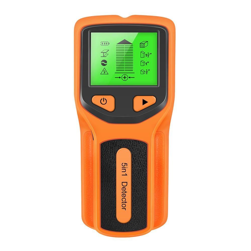 5 in 1 Stud Finder Wall Scanner with 5 Modes and LCD Display Electronic Stud Sensor for Home - Orange