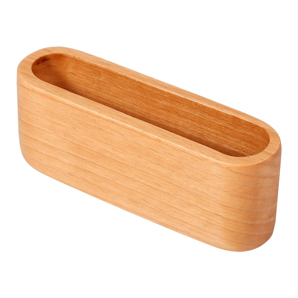 1Pc Creative Wooden Business Card Holder Case Storage Box Organizer Office Desktop Ornaments โ image 2