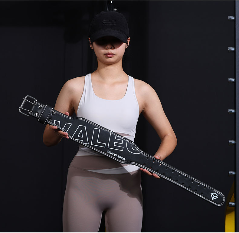Size M Black Professional Weightlifting Belt with Sponge Padding for Deep Squat and Deadlift - Men and Women Fitness Support โ image 3