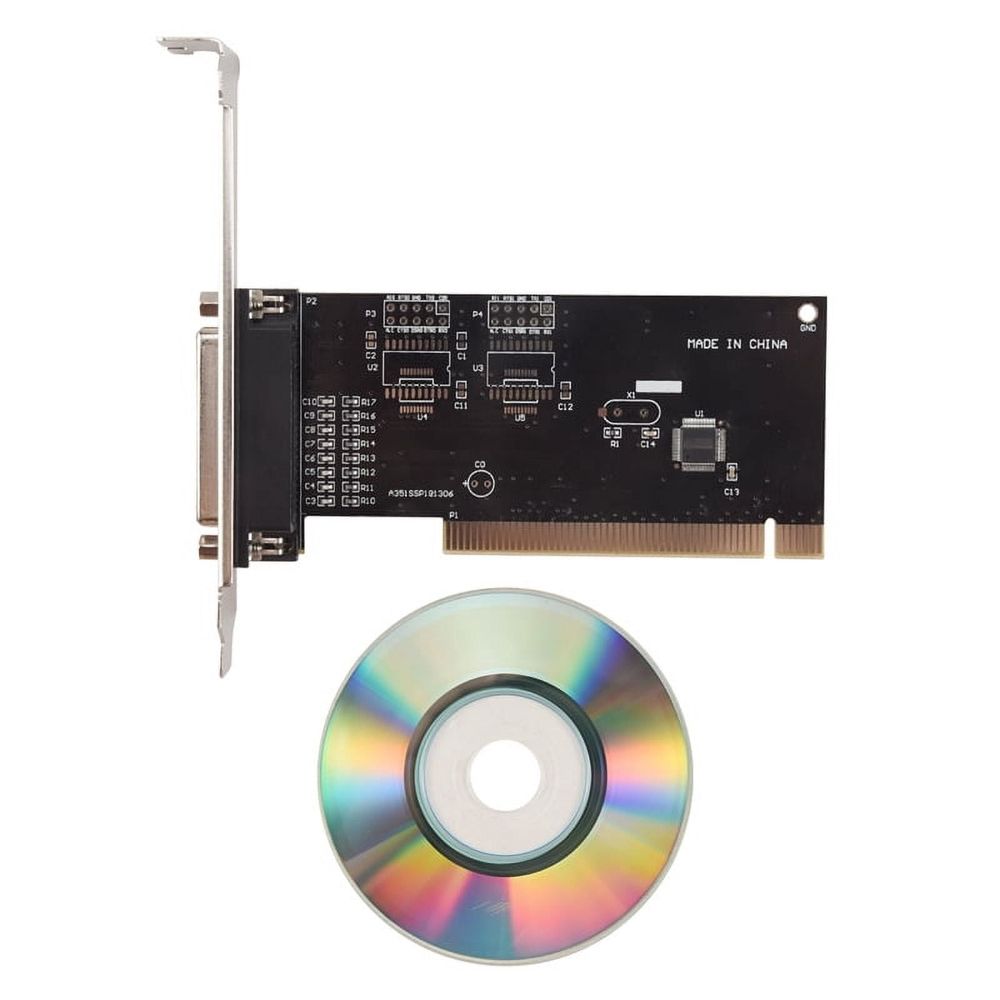 Pci Expansion Card Adapter 25Pin Parallel Pci To Parallel Db25 Printer Port Controller Card,1 * Expansion Card 1 * CD Driver,black