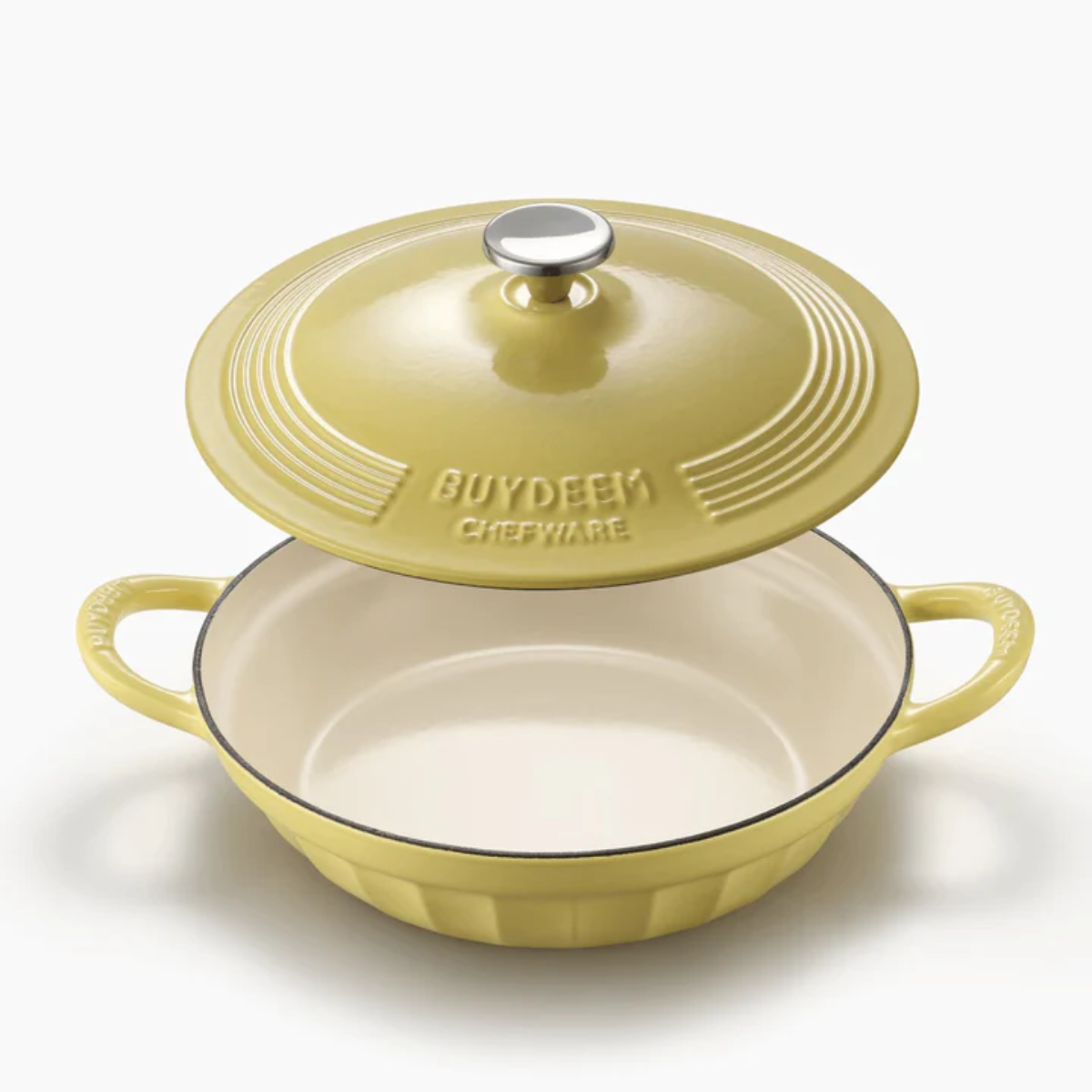 BUYDEEM CP581 Enameled Cast Iron Dutch Oven Yellow โ image 3