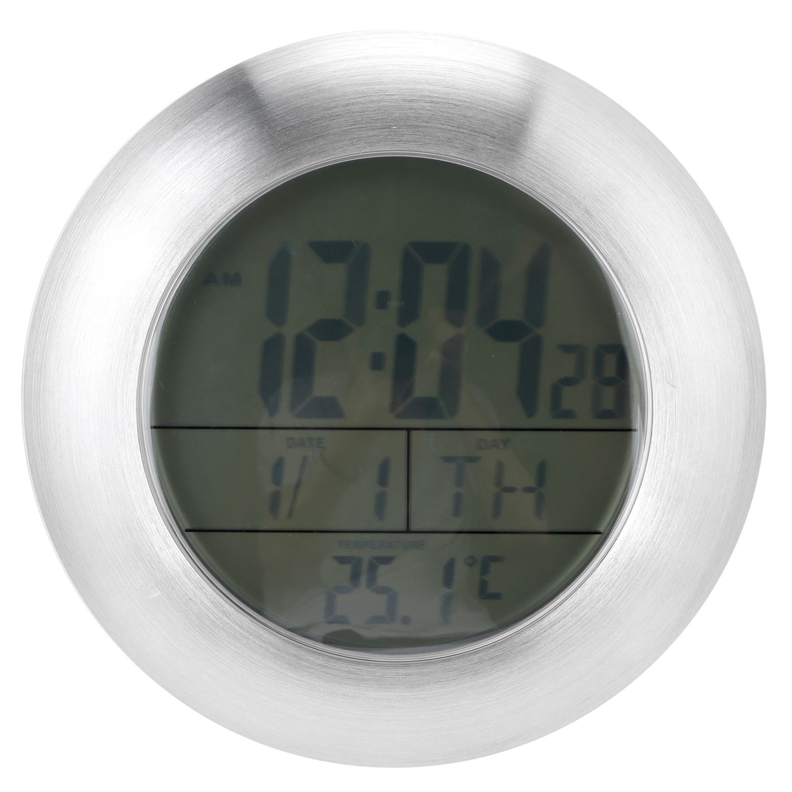 Shower Wall Clock Portable Waterproof Digital Clock with Temperature Calendar Display — image 2