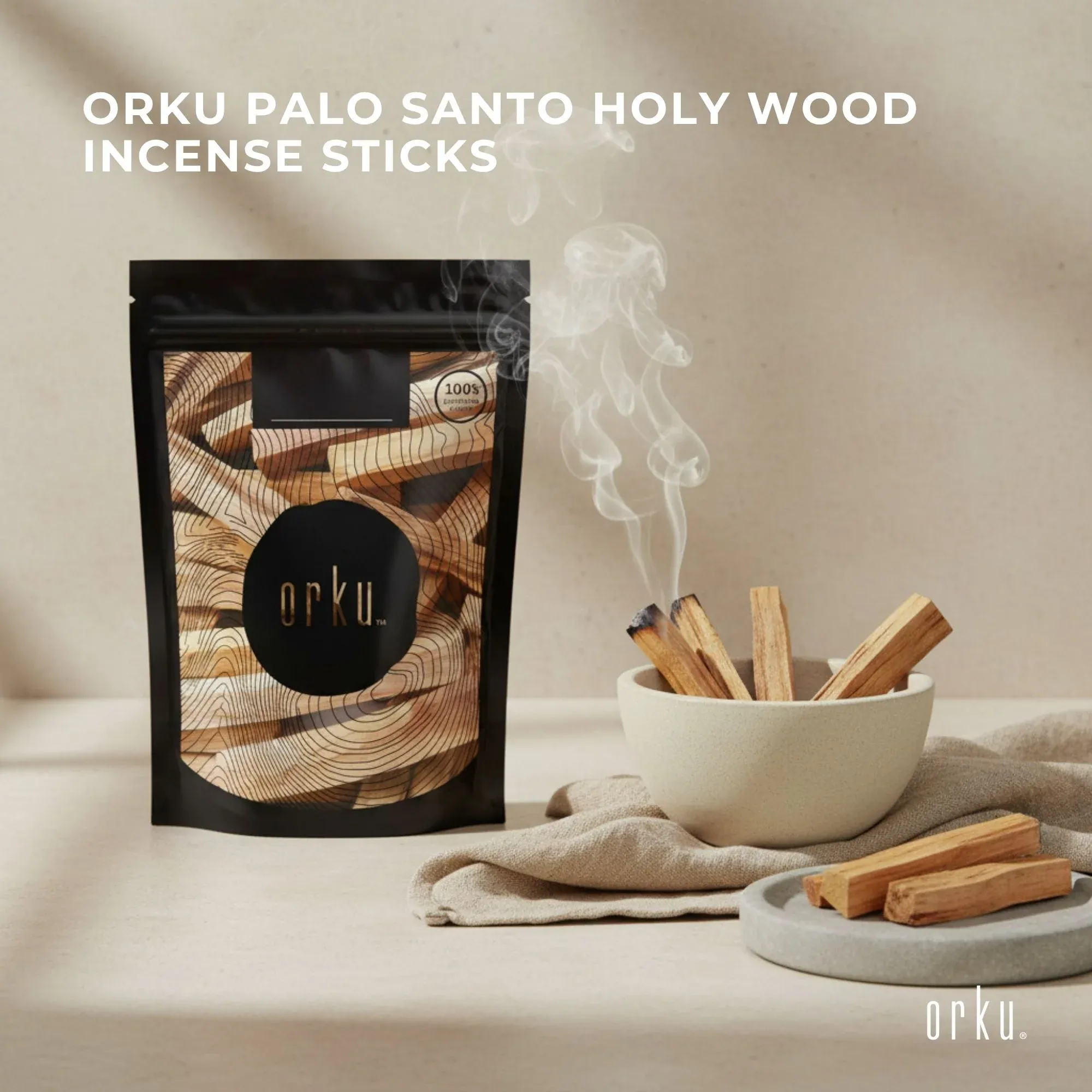 Orku 100g Palo Santo Holy Wood Incense Sticks — image 2
