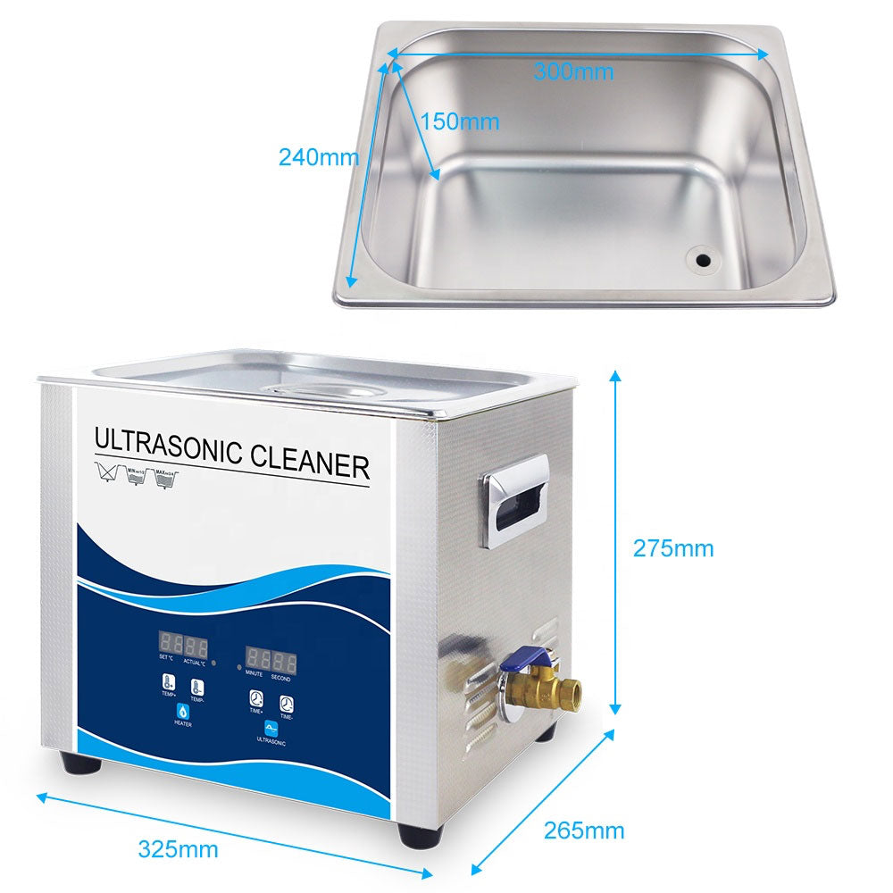 10L Digital Ultrasonic Cleaner Jewelry Ultra Sonic Bath Degas Parts Cleaning — image 6