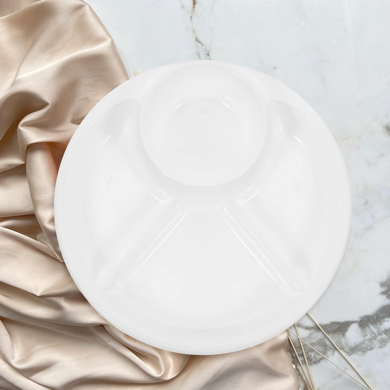 1pc Portion Control Plate Divided Diet Plates for Healthy Eating Diet Porcelain Dinner Lunch Nutrition Plates with Dividers — image 4