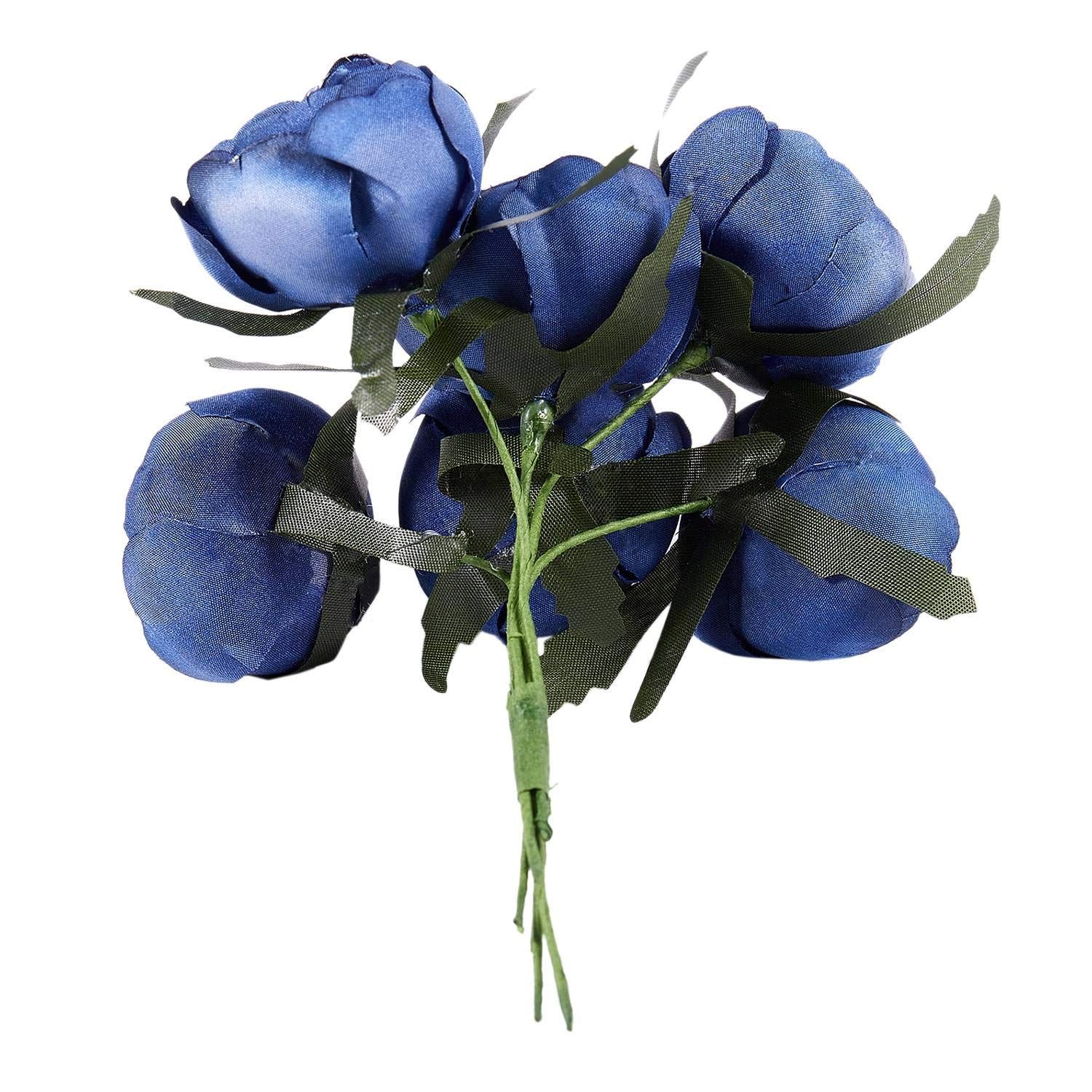 Simulation Silk Cloth Bouquet Bride Holding Flowers Decorative Flowers ( Blue Purple ) Single Flower Diameter of About 4cm — image 5