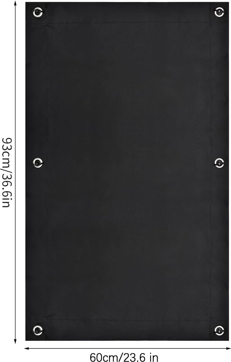 60 × 93 cm - Blackout curtain - Drill-free blackout curtain - portable blackout curtain - with 7 suction cups - blackout sun protection - thermally insulated — image 5
