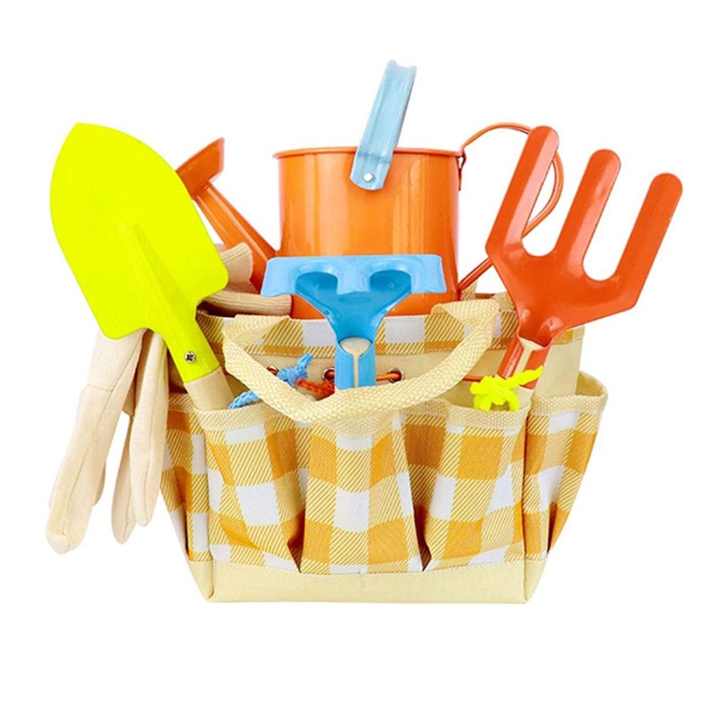 Garden Play Tools Beach Toy with Carrying Bag Children's Garden Tool Set Gift for Kids โ image 2