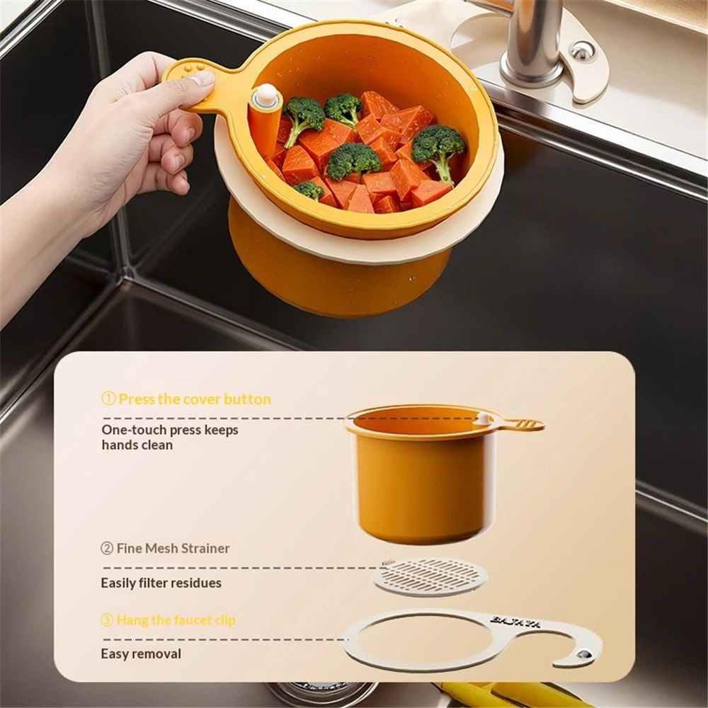 Sink Drain Strainer Basket, Hanging Sink Strainer Colander Drain Basket, Kitchen Sink Food Waste Filter and Vegetables Fruits Clean โ image 4