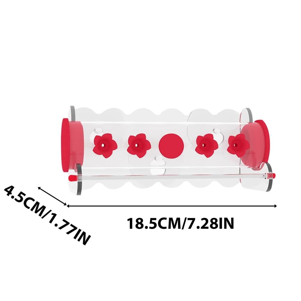 Window Suction Feeder for Hummingbirds - Durable Transparent Bird Feeder for Outdoor Use, Elegant Design, Handcrafted Quality, Easy to Install and Maintain,Red