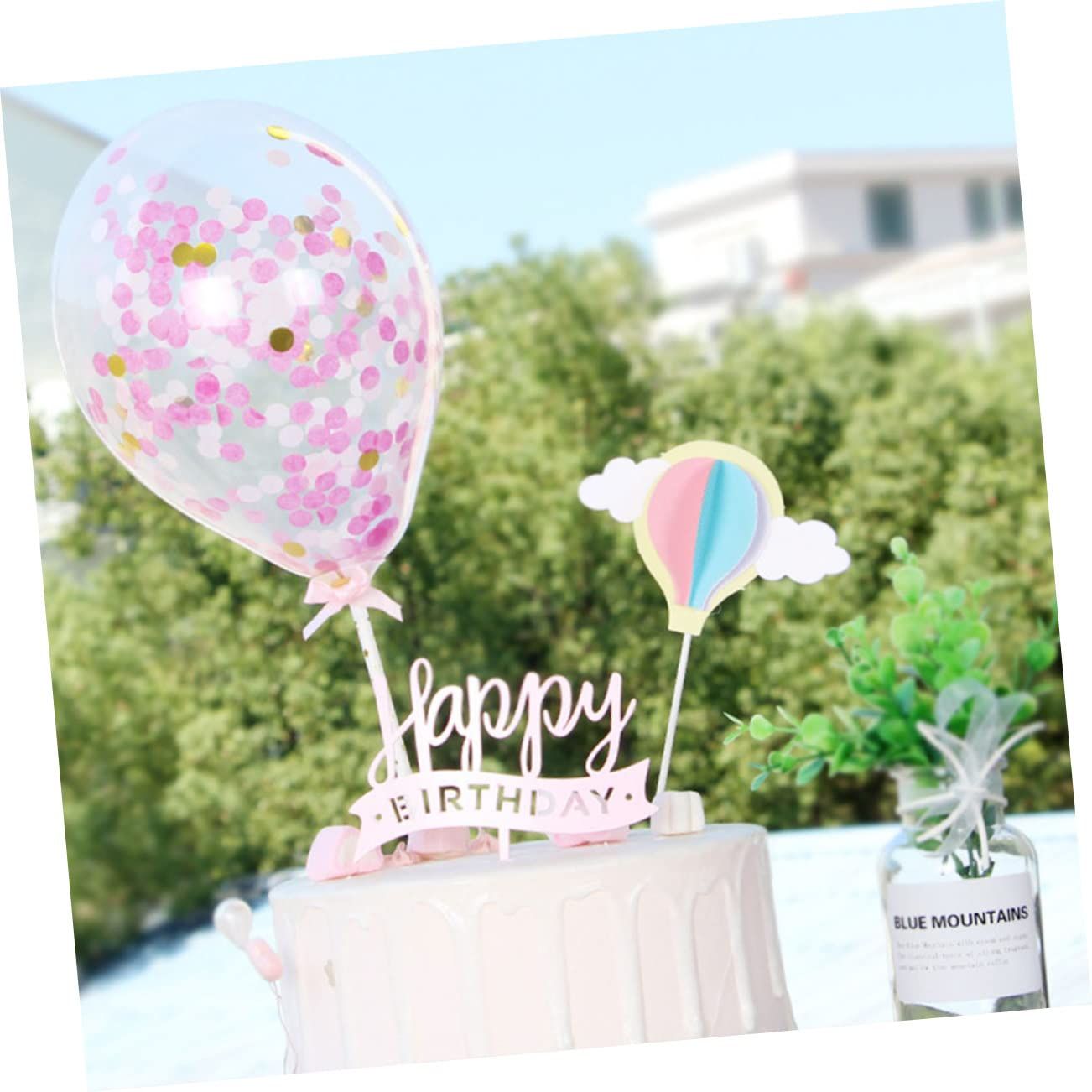 4pcs Cake Topper Balloon Cupcake Decoration Wedding Dessert Decorations Party Cupcake Decorations Valentines Cake Inserted — image 3