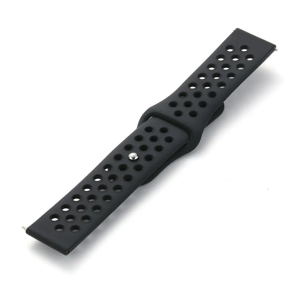 22mm 20mm Silicone Sports Watch Band for Samsung Huawei Huami Two-Tone Strap - 22mm-White — image 6