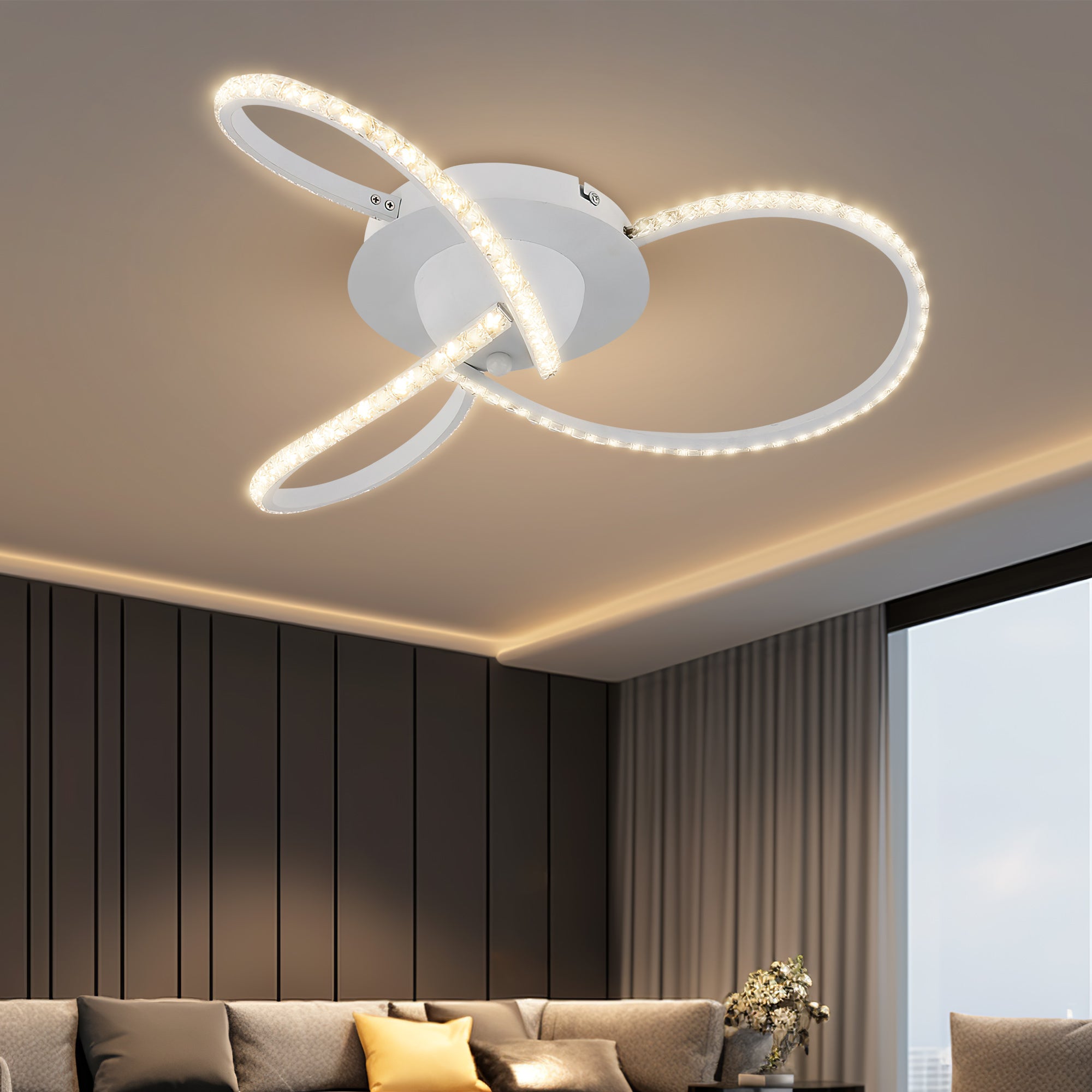 Irie Dimmable 3 Lights LED Ceiling Light - White — image 5