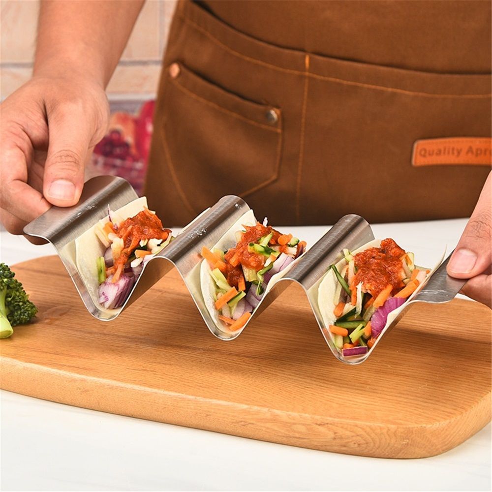 Holders 4 Packs - Stainless Steel Stand Rack Tray Style, Oven Safe for Baking, Dishwasher and Grill Safe — image 3