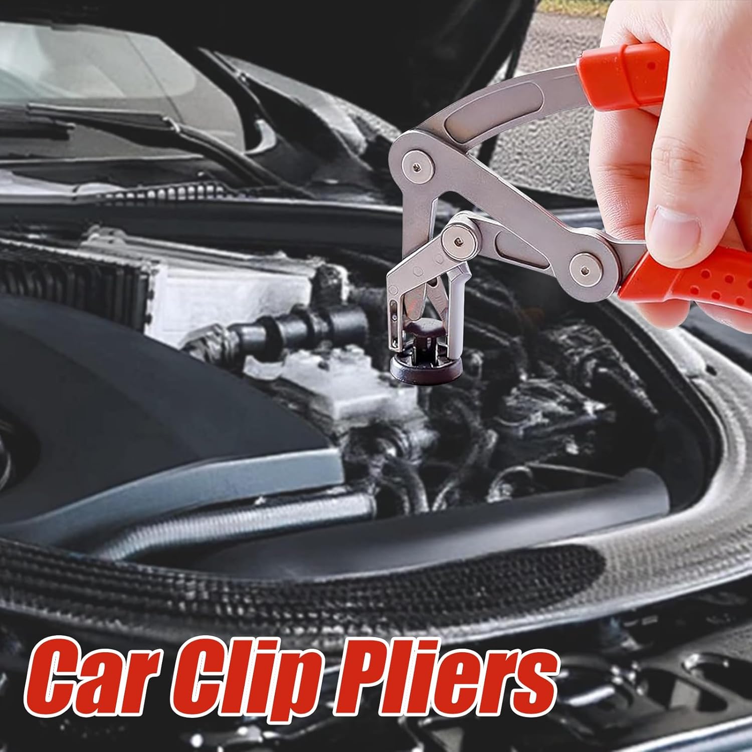 Car Clip Pliers, Efficient Multi-Functional Automotive Snap Pliers, Auto Trim Removal Tool, Spring-Loaded Fastener Rivet Remover for Door Panels, Trim Clips â image 2