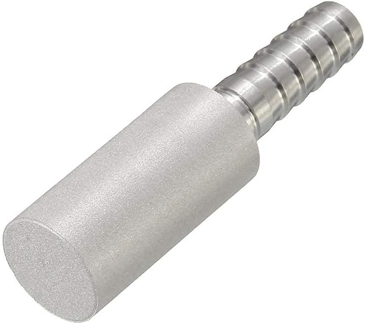 Aeration Stone 0.5 Micron Stainless Steel Oxygenation Diffusion Stone 1/4" Barb for Home brewing Wine Beer Soda + 20 Inch Silicone Hose (Pack of 2) — image 6