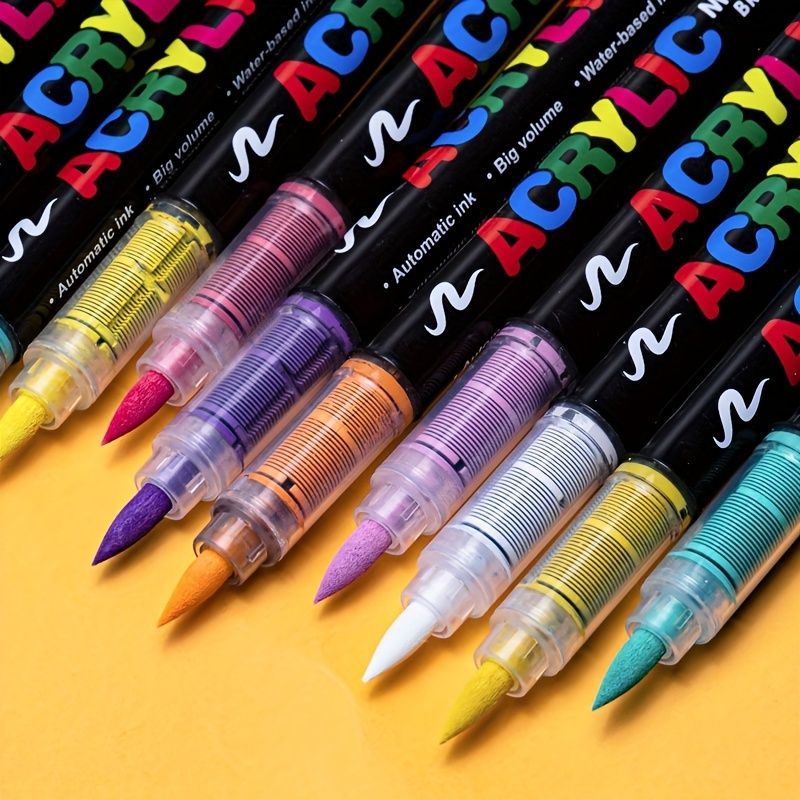 Acrylic Brush Markers 72 Colors Art Supplies Versatile Markers Non-Toxic - Multi-color - Size 72 colors — image 6