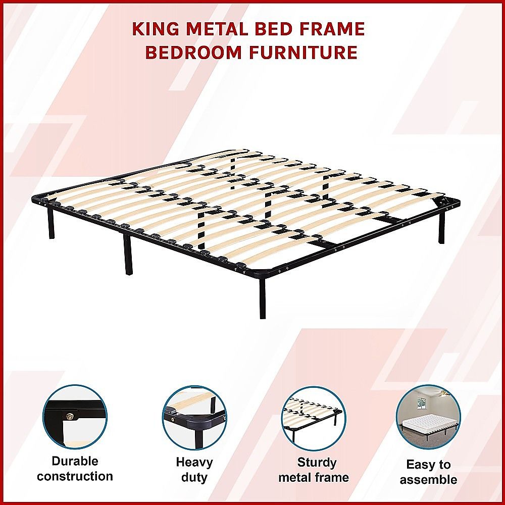 King Metal Bed Frame - Bedroom Furniture โ image 3