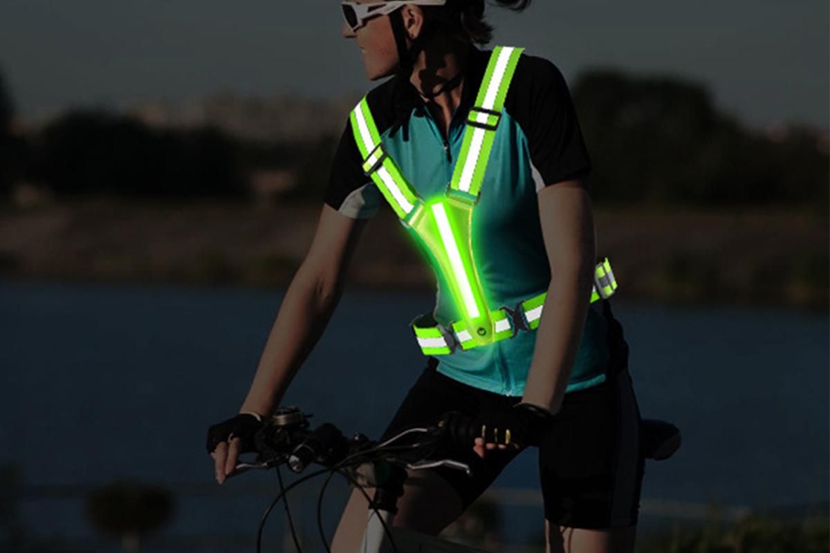 LED Reflective Vest Running Gear USB Rechargeable LED Light Up Vest High Visibility with Adjustable Waist and Shoulde for Night Walking Cycling, High โ image 4