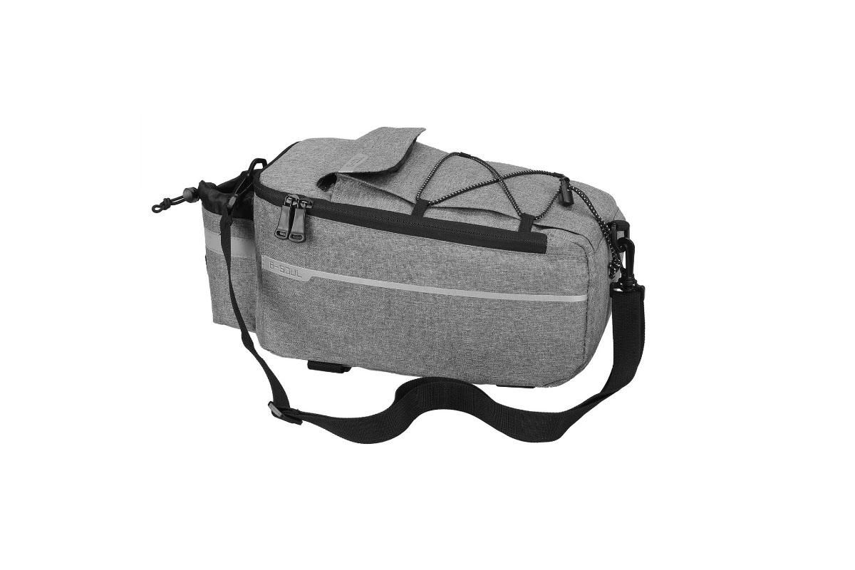 Cycling Rear Rack Water-resistant Storage Bottle Luggage Bag Bike Rear Pannier Bag - Grey โ image 3