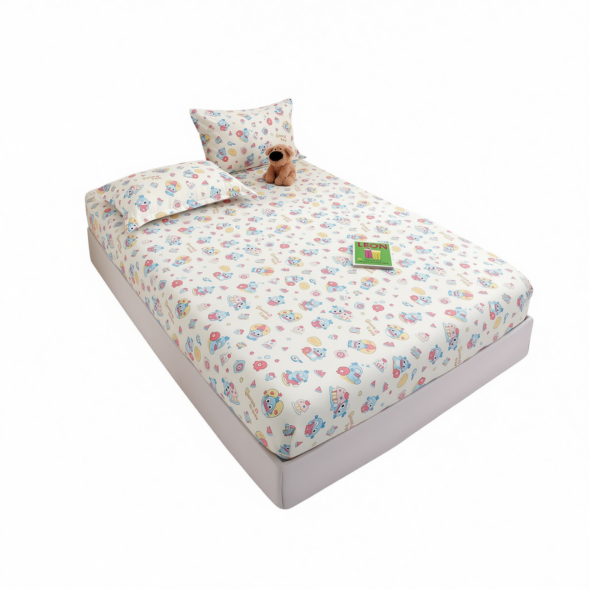 Yuan sheng Home Textiles Cartoon Dog 40s Cotton. Blue cat 150 × 190cm standard model — image 2
