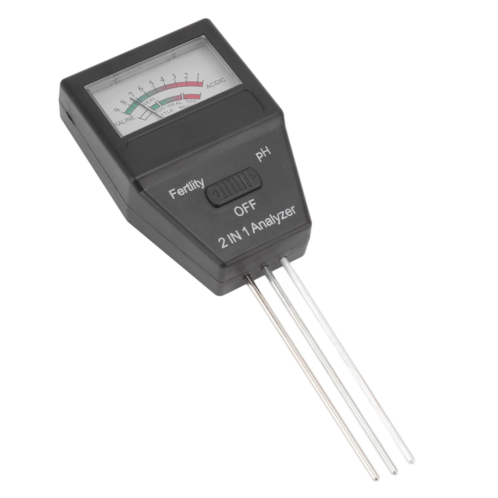 2 in 1 Soil PH Meter Soil Fertility Tester with 3 Probes for Home Garden Lawn Farm Indoor and Outdoor Use — image 2