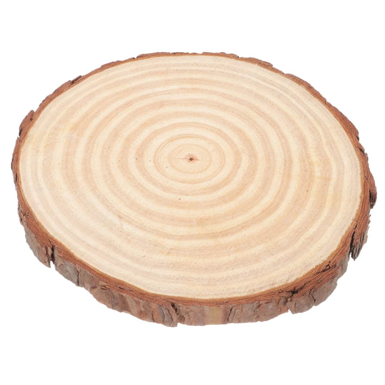 Wooden circles and bark wooden circles are used for crafts, while tree pieces are used for DIY crafts, rural wedding decorations