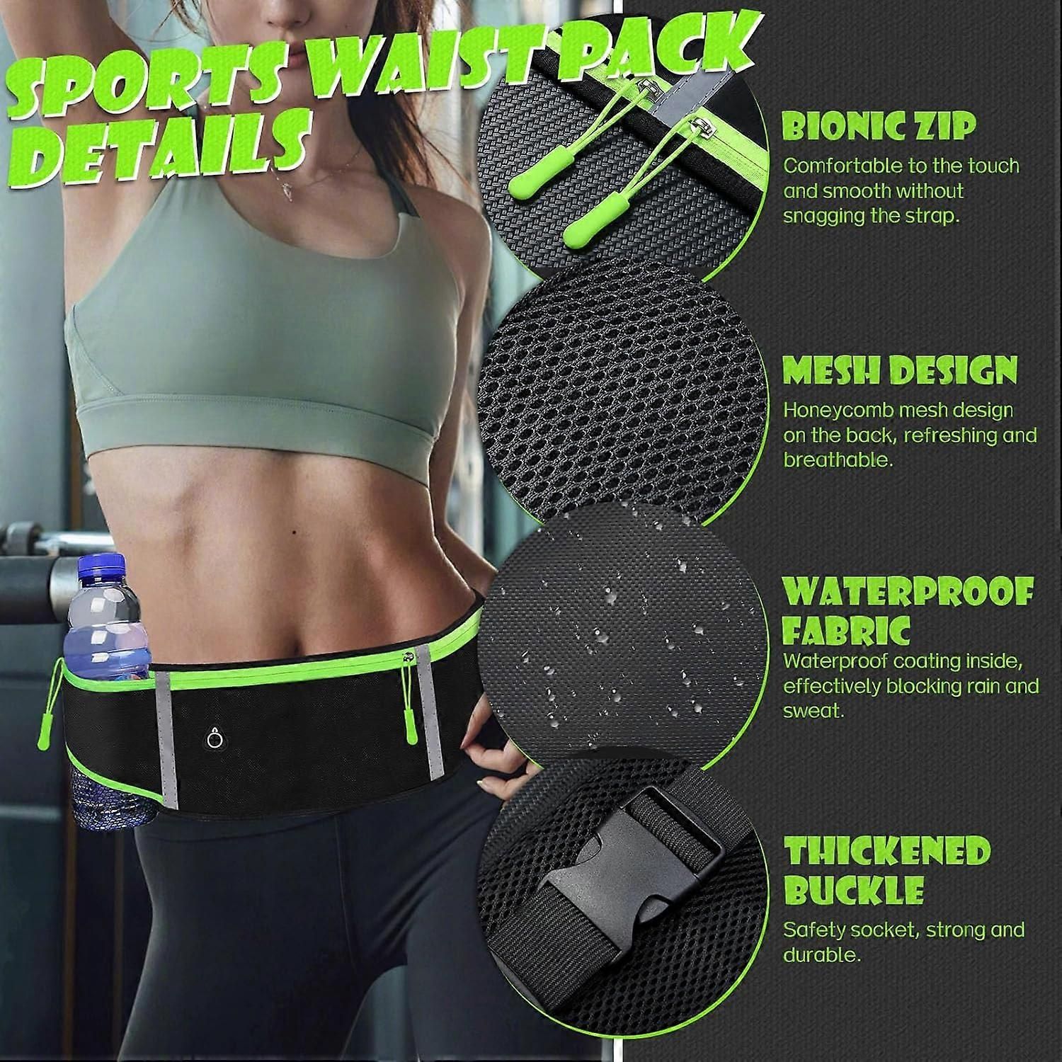 Waterproof Running Waist Bag, Unisex, Can Hold Cell Phone Water Bottle, Flip Belt Running Accessory โ image 3