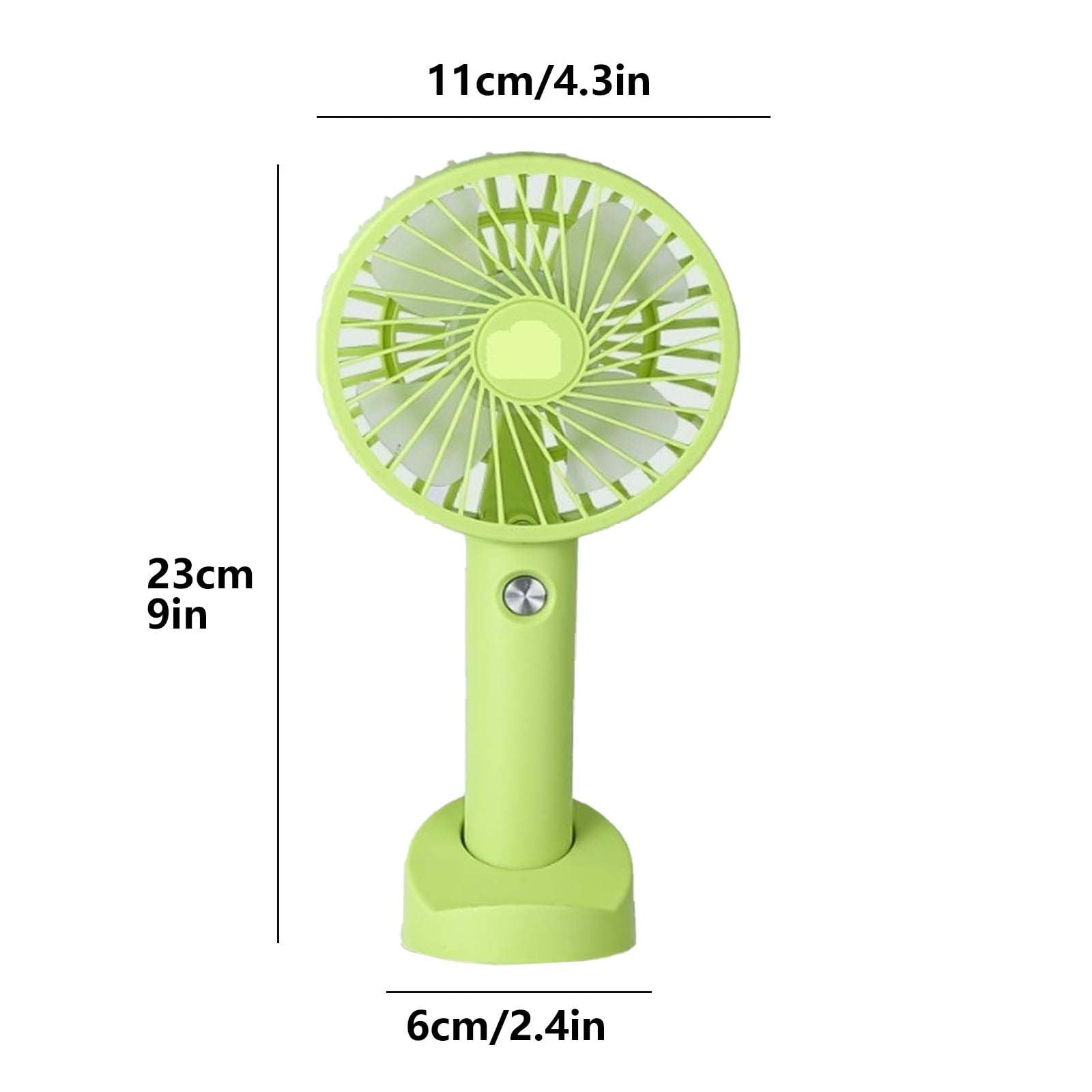Mini Handheld Fan (White) Portable Fan Powerful Handheld Fan Cute Design 3 Speed Personal Small Desk Fan with Base Lightweight Makeup Usb Rechargeable Fan for — image 2