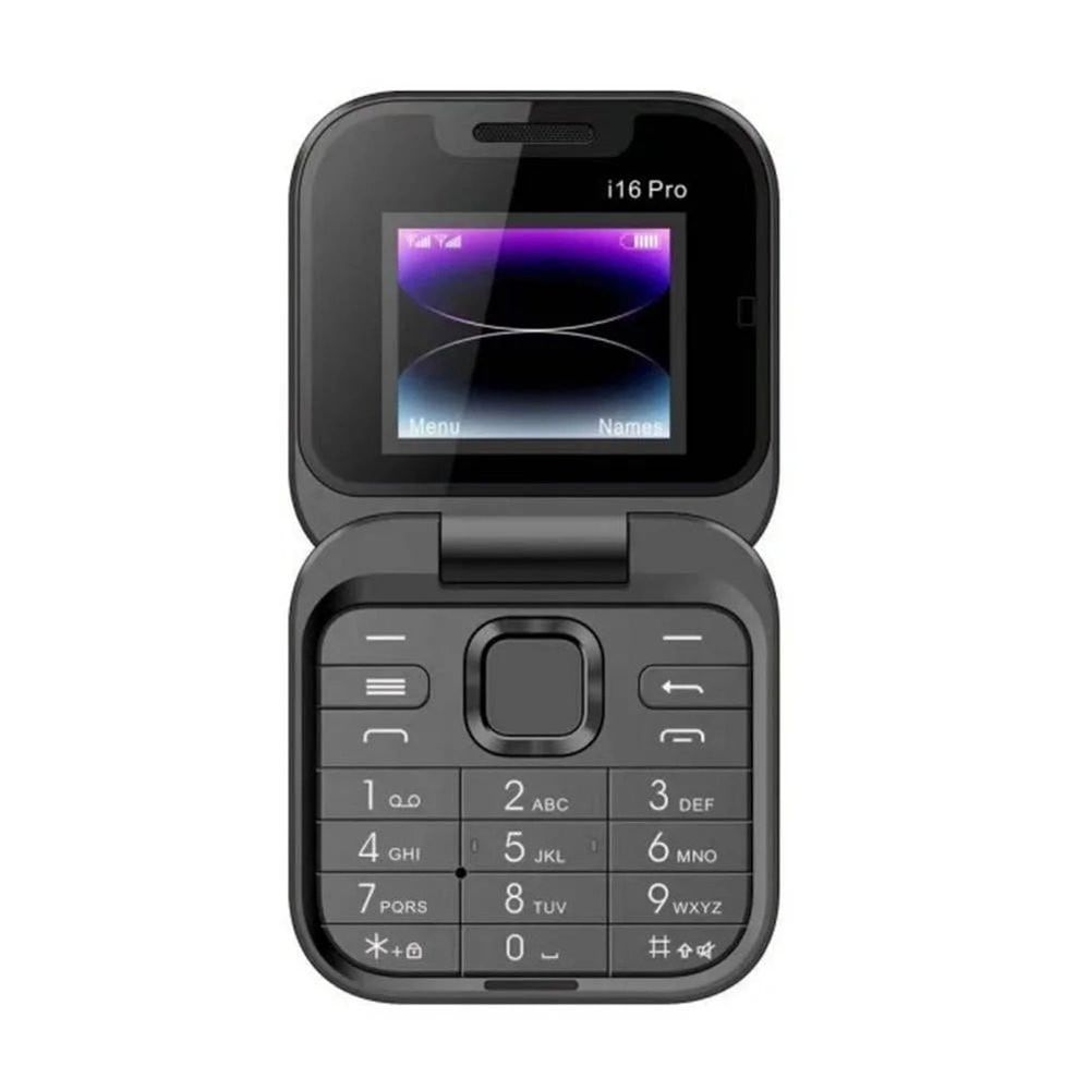 Senior Flip Phone with Dual SIM - Easy-to-Use Elderly Cell Phone, Large Buttons, Loud Sound, 1.3MP Camera & LED Flashlight - Includes 1400mAh Battery, Data Cable