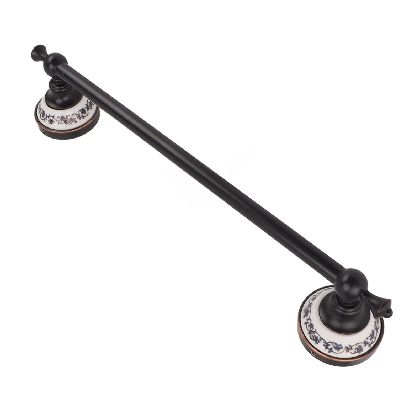 40.5cm Bathroom Towel Bar Copper Bath Towel Rack Single Towel Bar Wall Mounted Towel Holder European Style Black Antique — image 5
