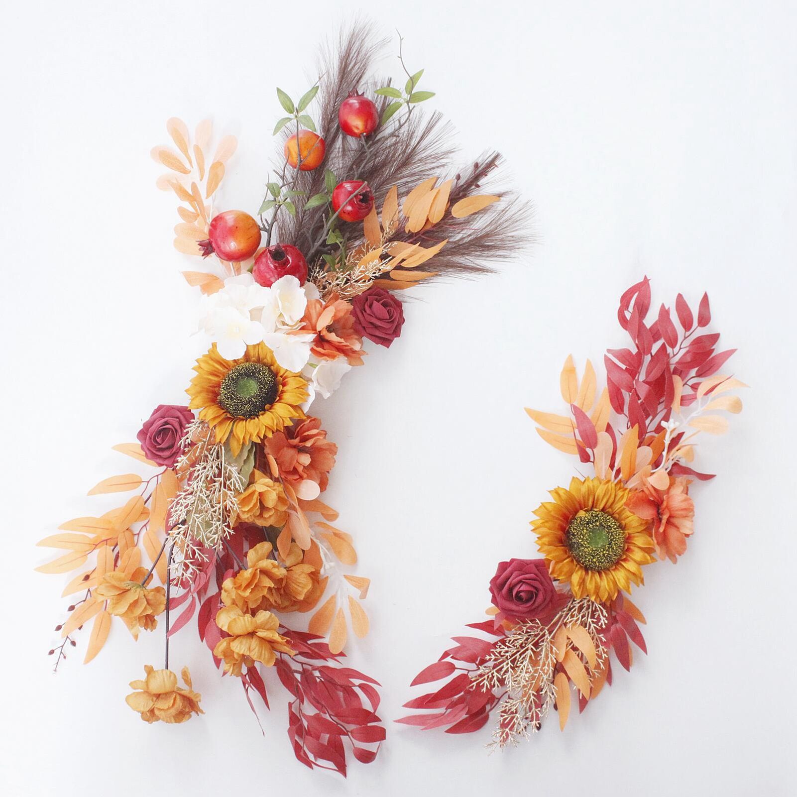 Artificial Flower Lintel Swags Sunflower Arch Silk Floral Swag Wedding Decoration — image 2