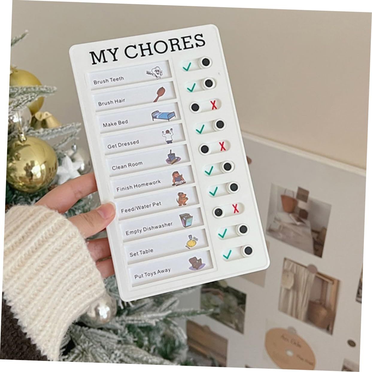 2pcs Behavior Chart Convenient Chore Chart Time Manage Planner Chore Chart for Adults Memo Planning Board Multi-Functional — image 5